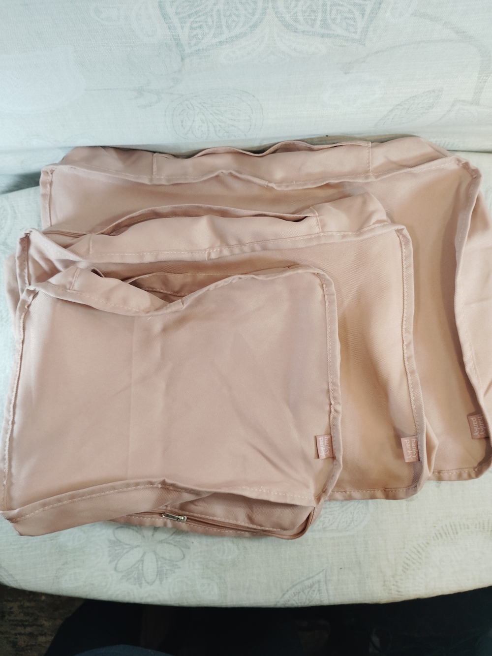 3pc Hanky Panky Blush Pink Travel Packing Cubes Set